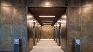 Rainier Square Tower interior elevator lounge