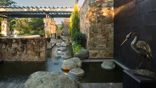 Allison Inn & Spa outdoor garden with art, sculpture