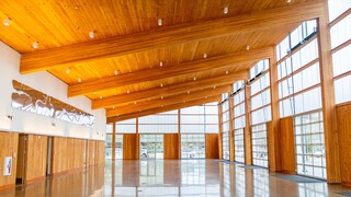 Eugene Farmers Market Pavilion indoor timber
