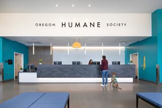 Oregon Humane Society - New Road Ahead front desk, entrance