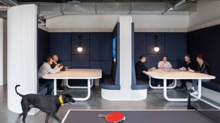 Brainium Studios - Portland, Oregon interior booth seating