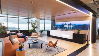 Indeed at Qualtrics Tower lobby waiting room