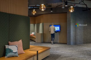Microsoft entrance front desk