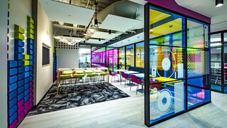 Common area with music theme in the office, Bellevue and Seattle, Washington | Hillsboro and Portland, Oregon