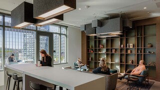 1916 Boren kitchen and cafe area