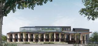 CASCADA Bend exterior rendering by Hacker Architects