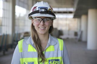 Sharaya credits her colleagues for helping her navigate some of the more challenging stages of her construction career.