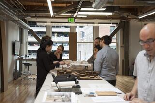 Ruth Baleiko leads a Population Health Big Room session at Miller Hull