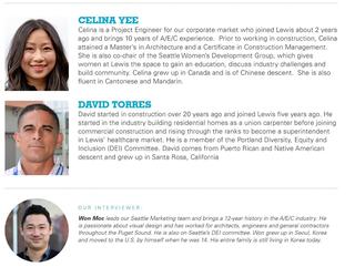 Diversity Equity and Inclusion discussion interviewer and interviewees profile