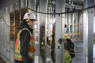 Jared Thompson and Carpenter Maya Burns-Janousek