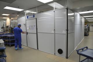 modular walls next to patient rooms aid in infection control