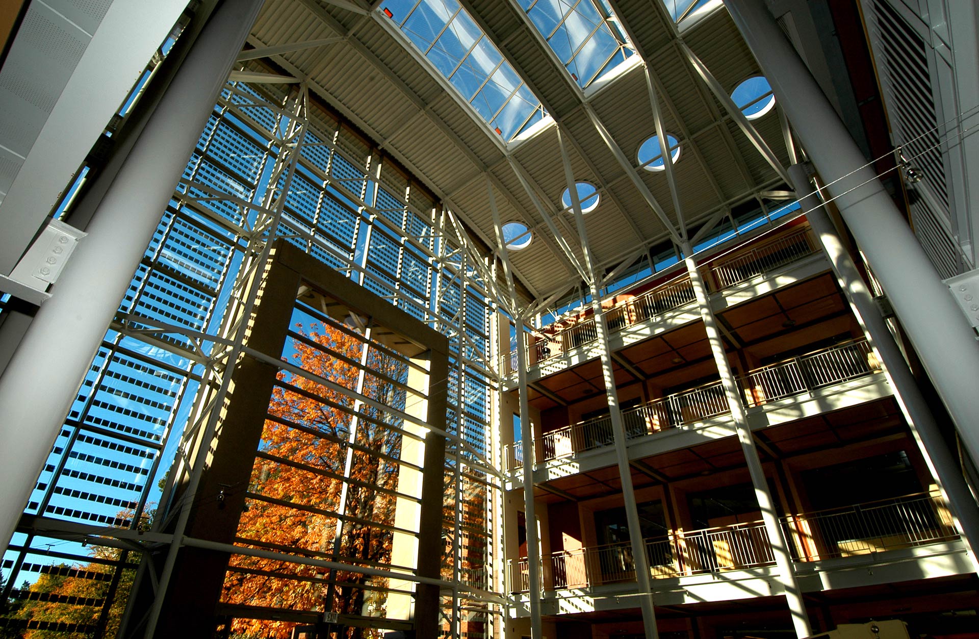 Lillis Business complex University of Oregon main entrance interior