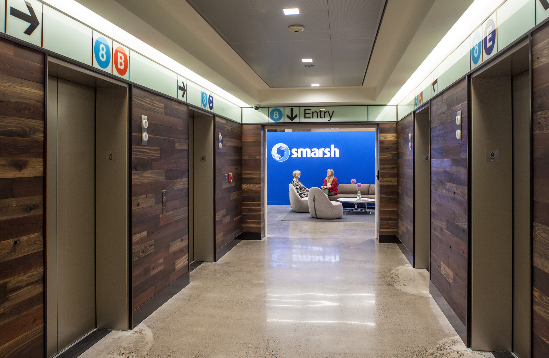 Smarsh office entry and elevators