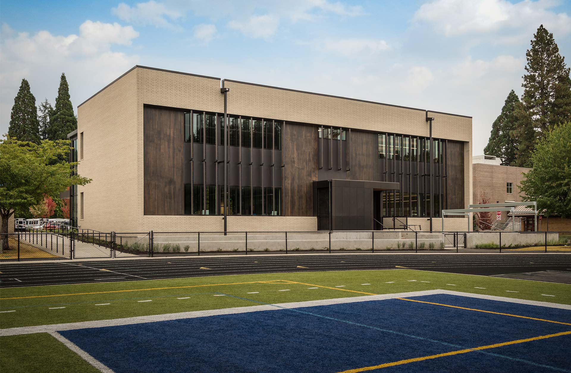 Valley Catholic Science Building athletic field