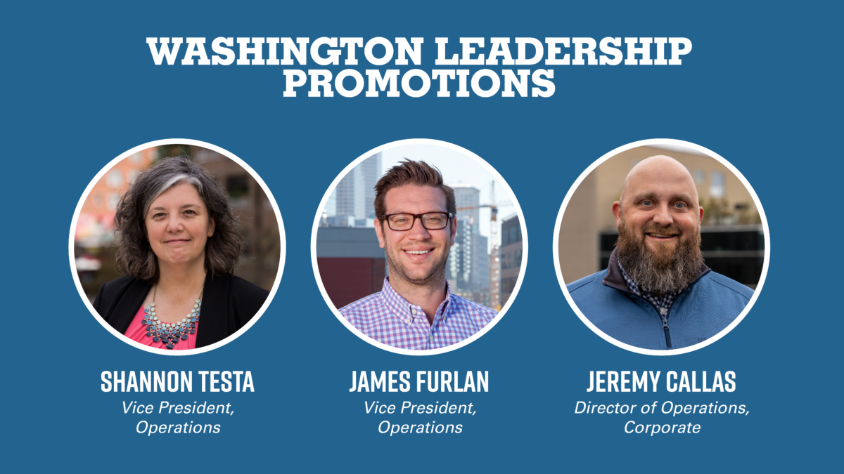 Press Release: Lewis Promotes Three Leaders in Washington Division